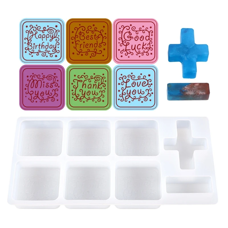 

English Seal Epoxy Resin Mold Jewelry Casting Silicone Mould DIY Crafts Aromatherapy Plaster Making Tool