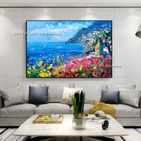 palette knife 100 handmade mediterranean scenery oil paintings wall canvas art large size wall pictures handpainted paintings