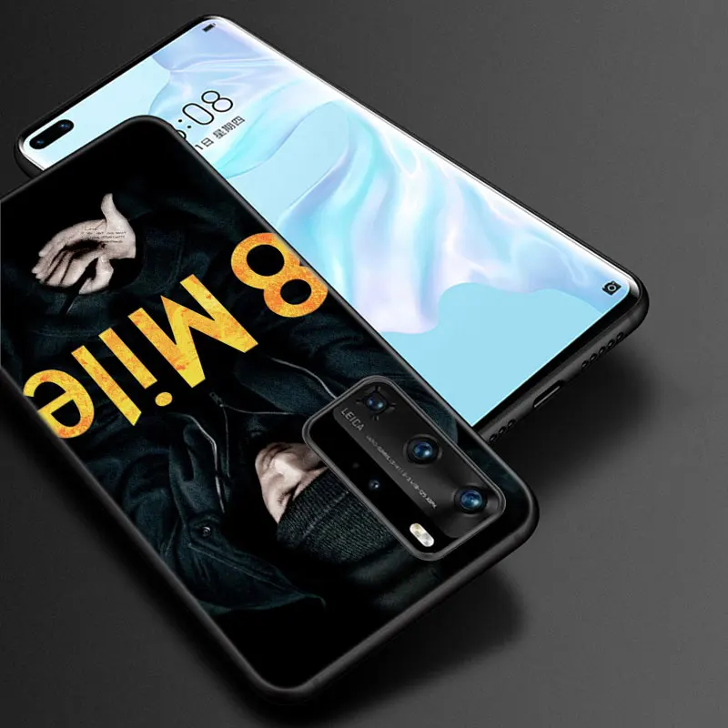 Чехол Rapper Eminem для Huawei P20 P30 P40 P50 Pro P8 P9 P10 Lite 2017 P Smart Z S 2020 2021 2018 2019 черный чехол - купить