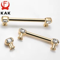 kak gold diamond shape design crystal glass knobs cupboard drawer pull kitchen cabinet door wardrobe handles hardware