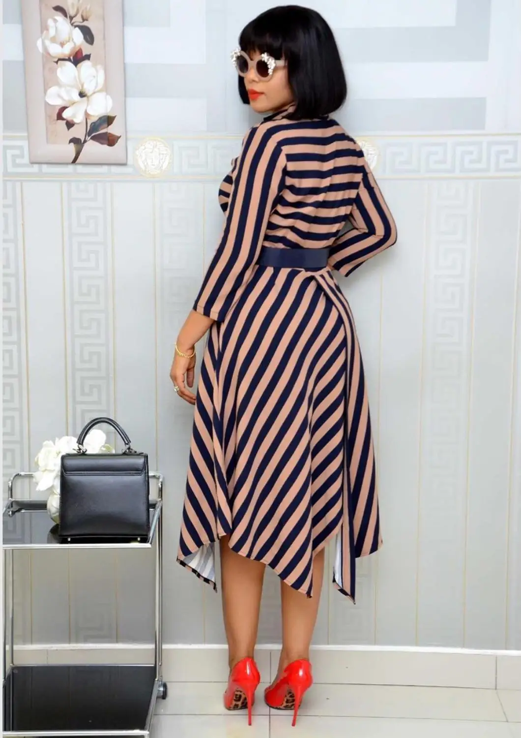 Африканские платья для женщин в полоску африканская одежда длинное платье