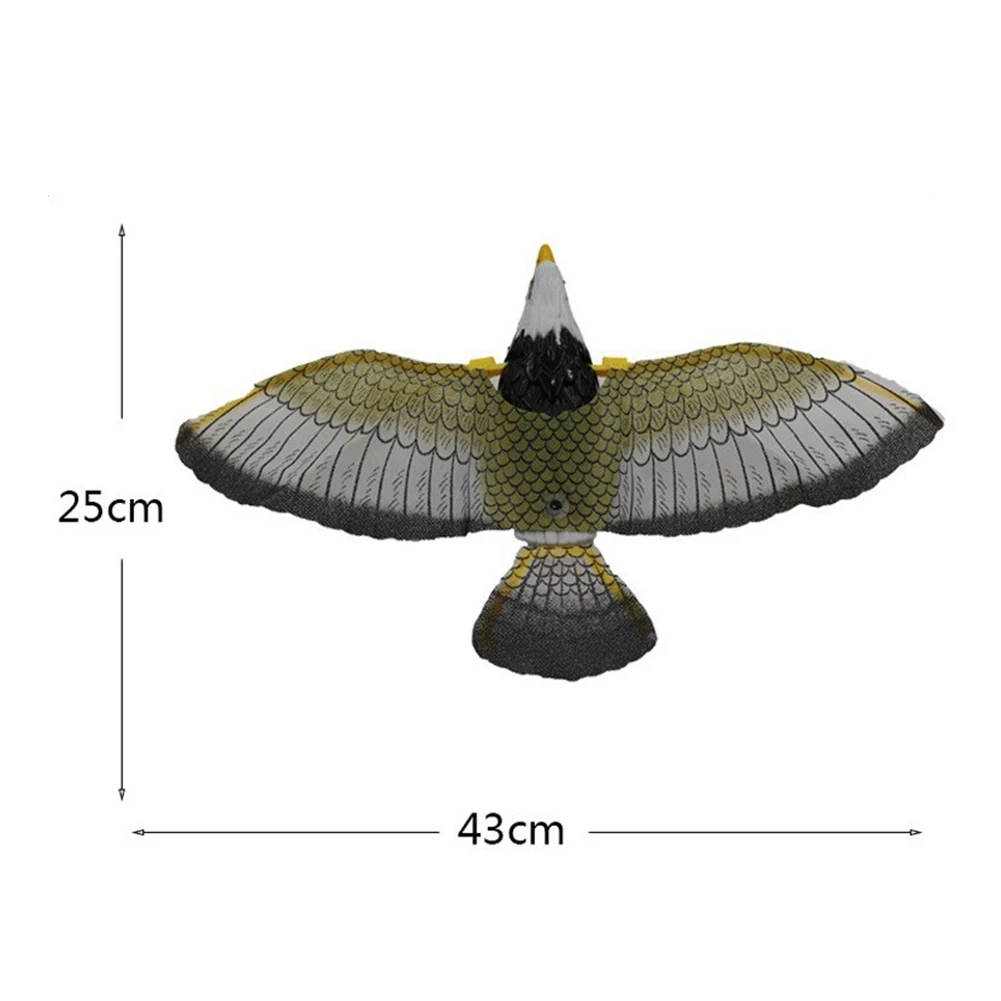 

hot!Creative Bird Repellent Hanging Eagle Flying Bird Scarer Garden Decoration 2 AA Batteries Portable Flying Bird Hanging Eagle