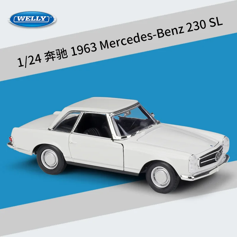 WELLY литой 1:24 классический металлический автомобиль модель автомобиля 1963 Mercedes Benz