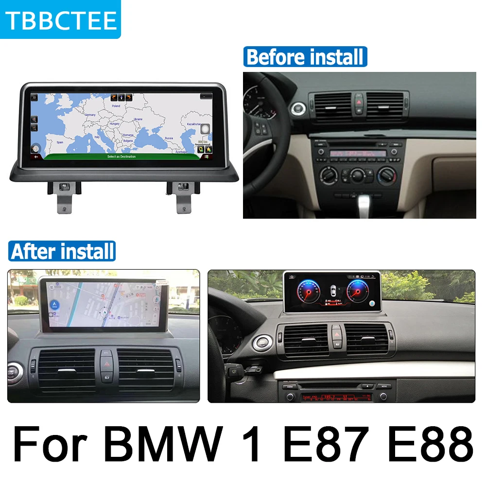Для BMW 1 E87 E88 2005 ~ 2012 стандартное Авторадио GPS навигация HD сенсорный экран WIFI карта
