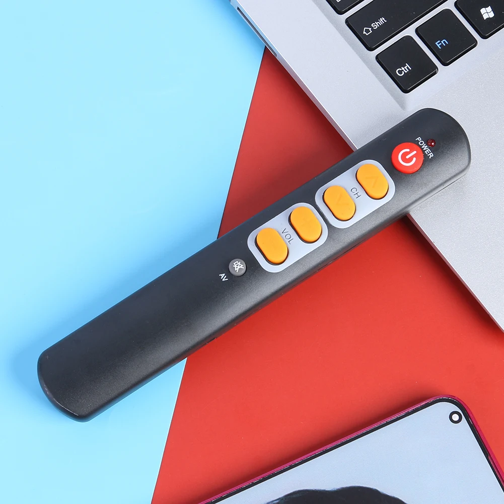 Universal 6 Big Yellow Button Learning Remote Control Copy IR for TV STB Electronic Smart Home Accessories | Электроника