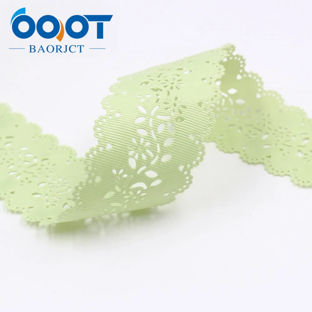 I-19805-1794 OOOT BAORJCT I-19805-1789, горячая Распродажа 43 мм 10 ярдов полые цветы ленты, поделка бант крышка аксессуары и украшения материал - Цвет: I-19805-1794