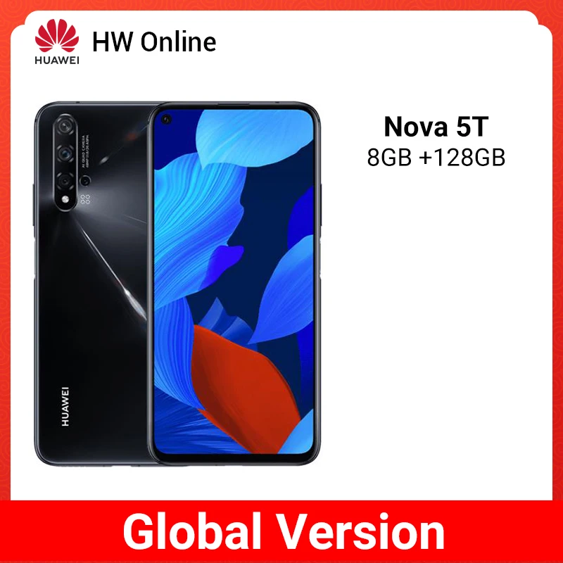 Глобальная версия huawei Nova 5 T 8GB 128GB смартфон 48MP камера s 32MP фронтальная 6 26