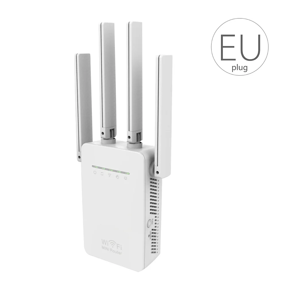 Домашний мини роутер с европейской вилкой 300 Мбит/с беспроводной Wi Fi ретранслятор