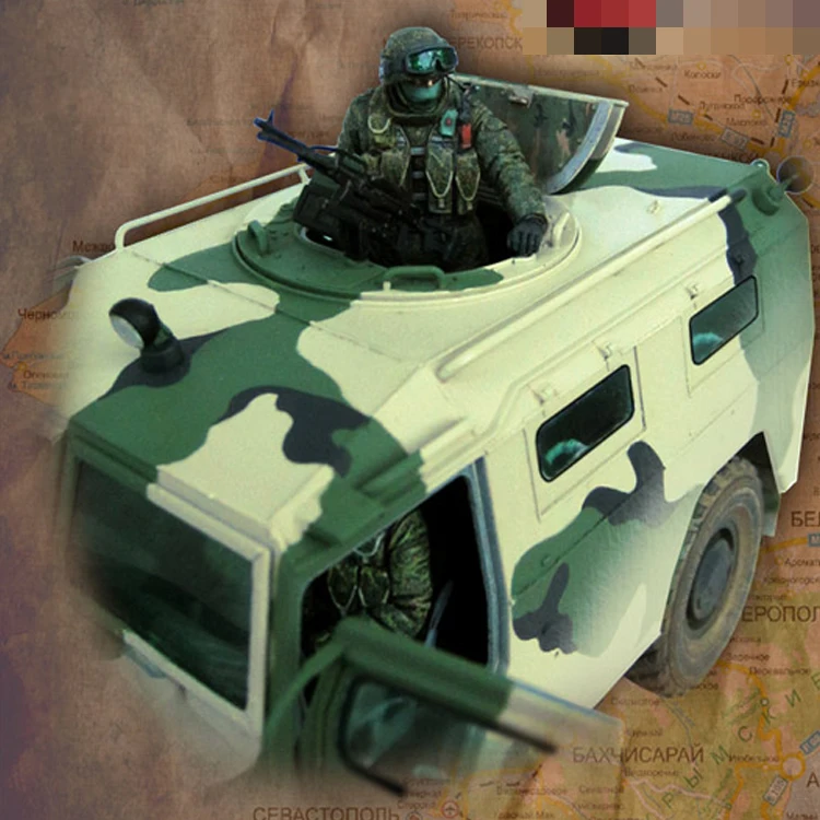 1/35 команда российских доспехов автомобиля смоляная модель солдата GK военная