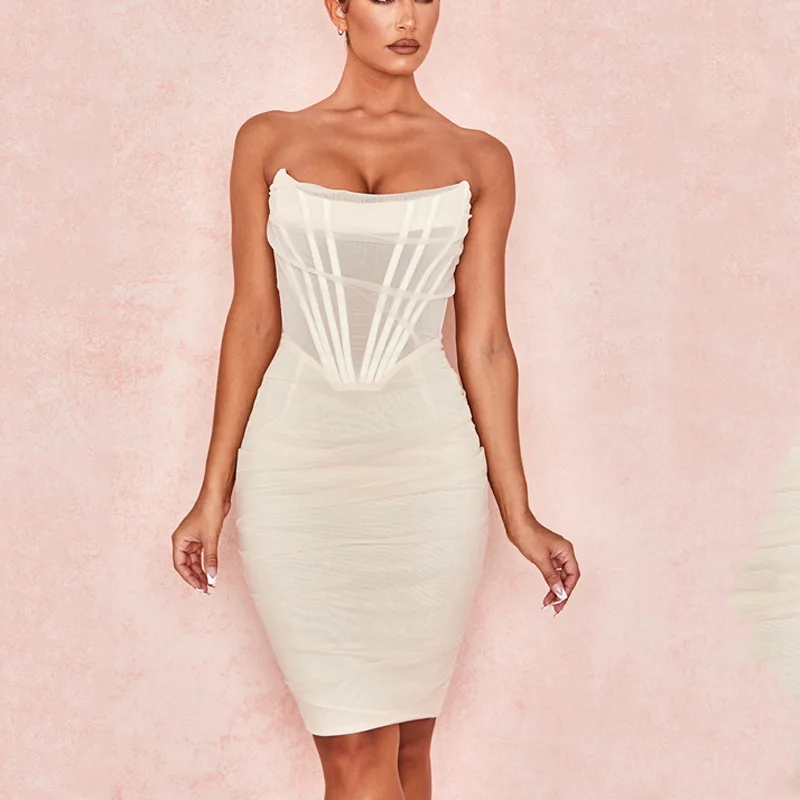 Однотонное летнее платье с открытыми плечами Boho без рукавов открытой спиной