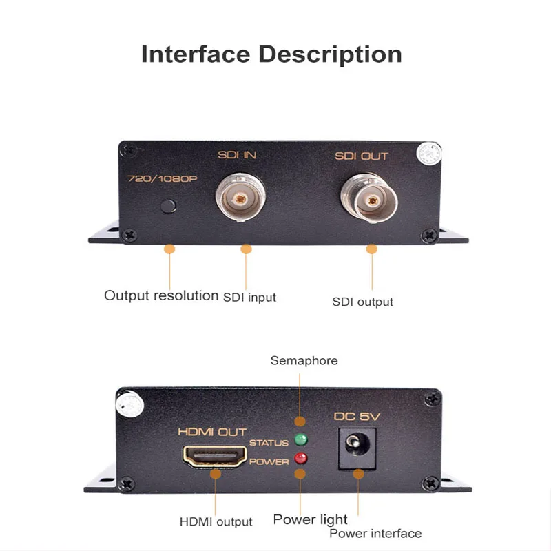 Конвертер SDI в Hdmi-совместимый с монитором камеры 3G/HD-SDI HD 1080P компьютер ps4 проектор