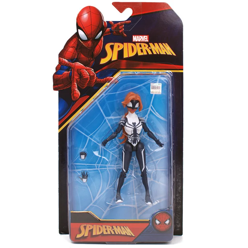 06 Spider Girls Игрушка Марвел Человек-паук в стихах паук мультяшная фигурка Питер Паркер Человек Майлз Моралес Гвен легенды куклы игрушки - Цвет: 06 Spider Girls