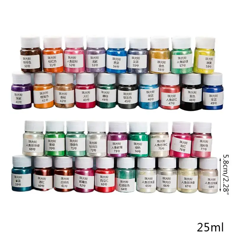

1 Set Cosmetic Grade Pearlescent Mica Powder Epoxy Resin Dye Pearl Pigment DIY