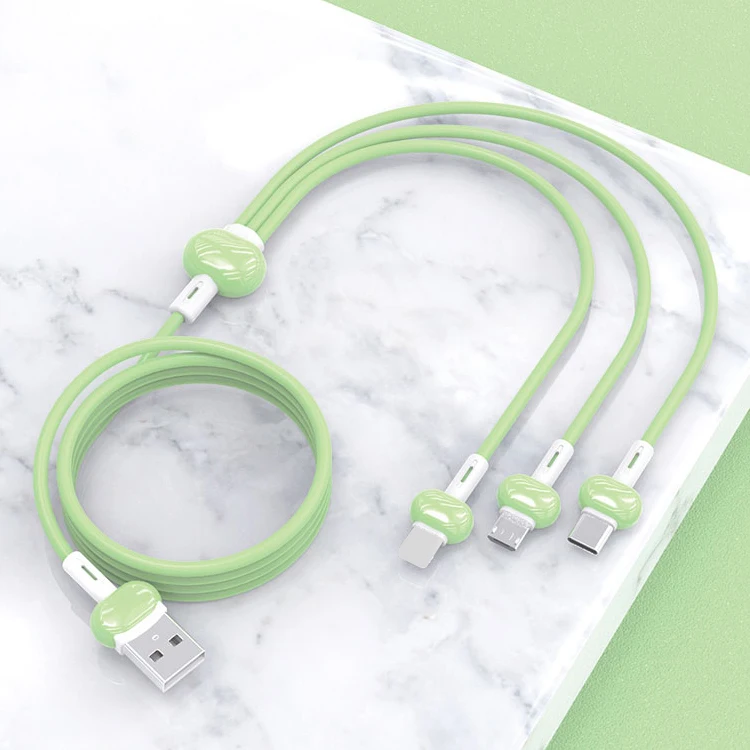 

3 In 1 Cable For iPhone 12 XS X XR USB To Type-C/8 Pin/Android Charger Cable 1.2m Fast Charging Cord For Samsung