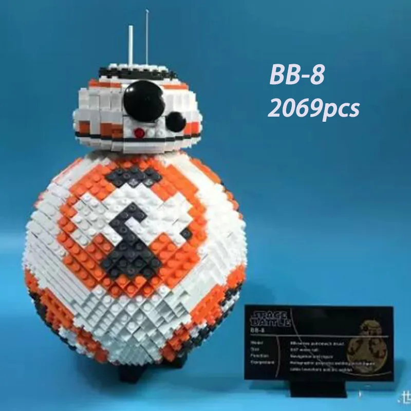 35020 05043 Звездные войны космос из печати R2-D2 набор роботов модель строительные блоки 2127 шт Кирпичи Игрушки совместимы с Bela 10225 - Цвет: 35020