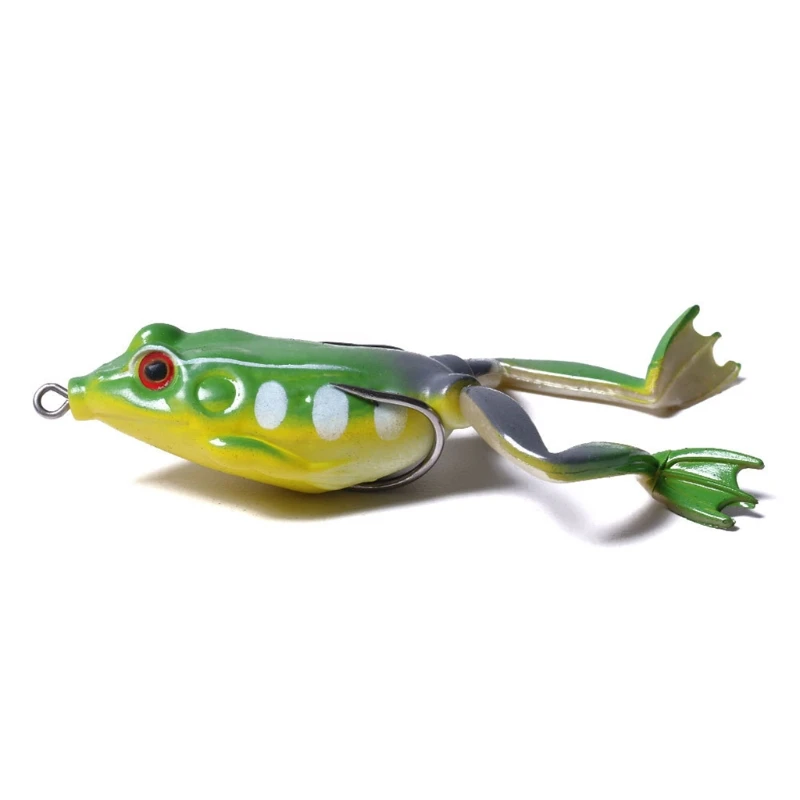 

5pcs Frog Lure Ray Frog Topwater Fishing Crankbait Lures Artificial Soft Bait 5.5cm 15g H053