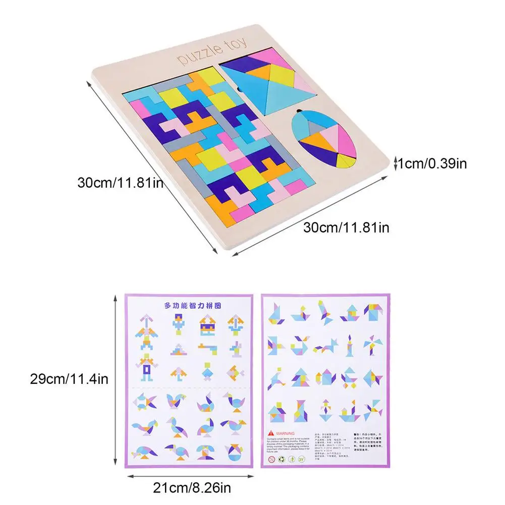 

Puzzle Building Block Multi-Function 3-in-1 Large Jigsaw Puzzle Educational Toys Perfect Ultimate Gift For Children's Birthday