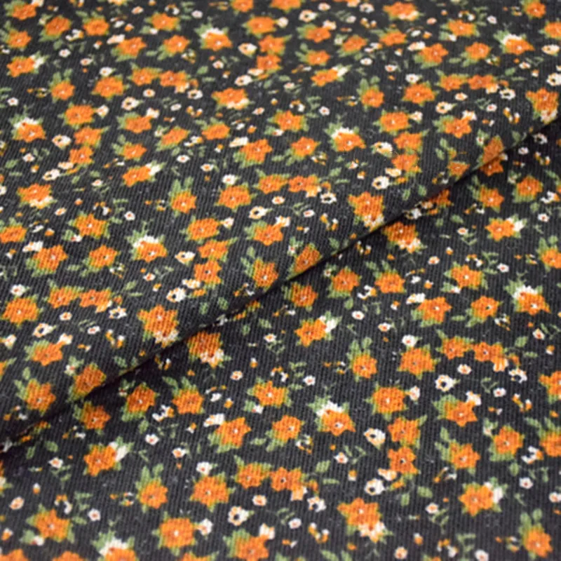 Полуметровый новый дизайн осень-зима пасторальный цветочный принт Вельветовая