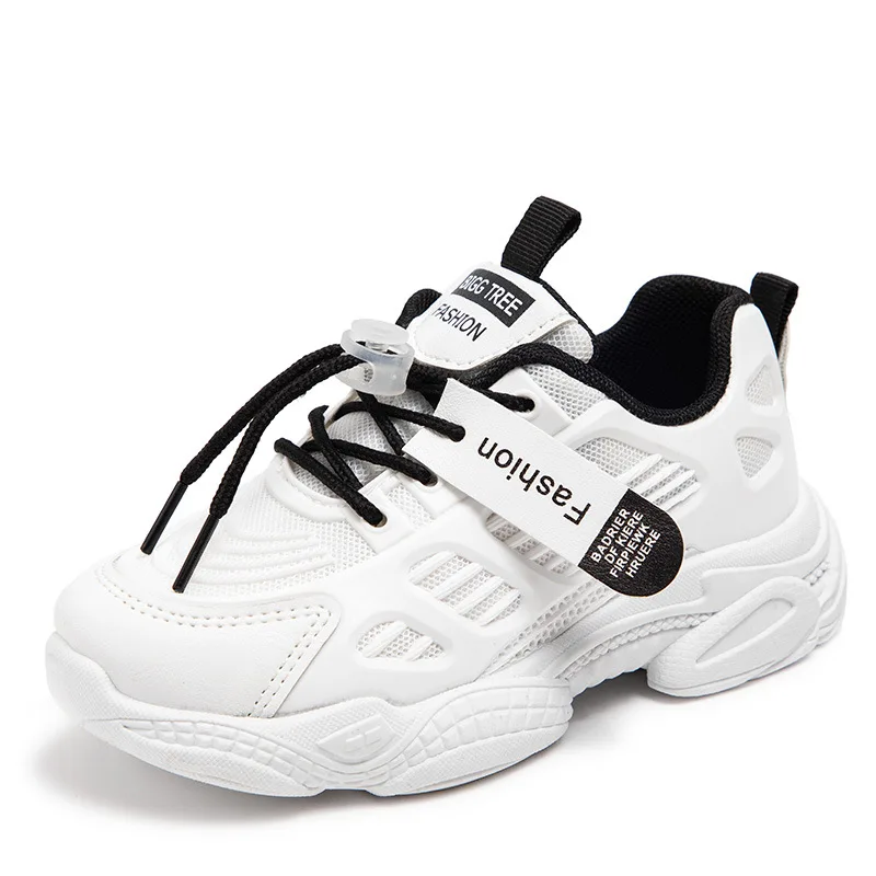 

Spring Autumn New Children's Shoes Student Breathable Sports Shoes Mesh Shoes Boys and Girls Solid Soft-soled Running Shoes