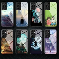 anime spiriteds tempered glass phone case cover for samsung galaxy note s 8 9 10 20 21 e plus ultra m 31 51 fe waterproof 3d