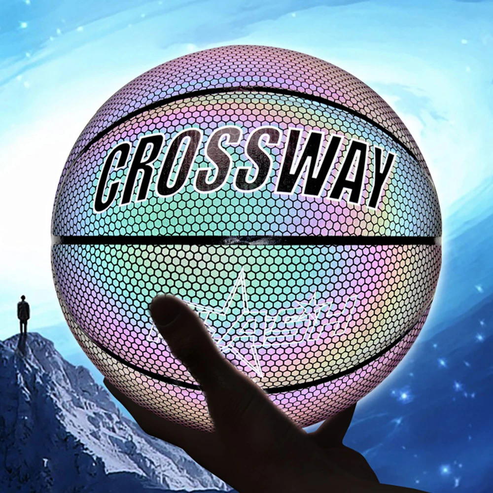 

Светоотражающий баскетбольный мяч официального размера 7 для тренировок на открытом воздухе в помещении для мужчин женщин мужчин баскетбо...