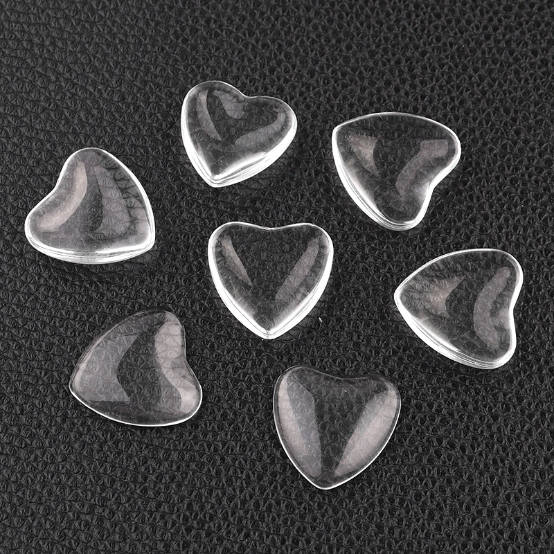 Стеклянный персиковый прозрачный кабошон 18/20/23/25 мм с плоским основанием в форме