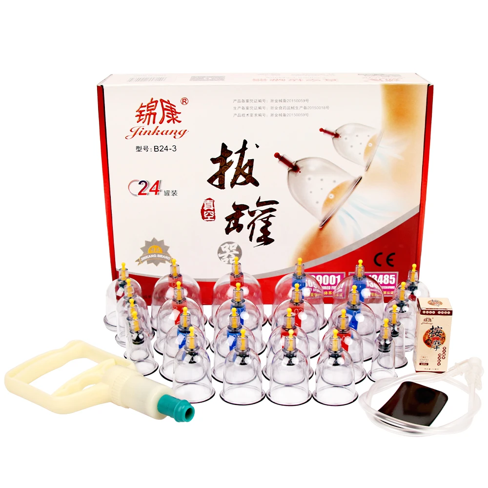 

24/32 Cans Vacuum Cupping Glasses Physiotherapy Jars Anti Cellulite For Body Massager Venstosa Suction Cups Cupping Therapy Set