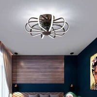 nordic loft remote control smart led ceiling fan lamp creative bedroom kitchen living room restaurant bar fan light fixtures