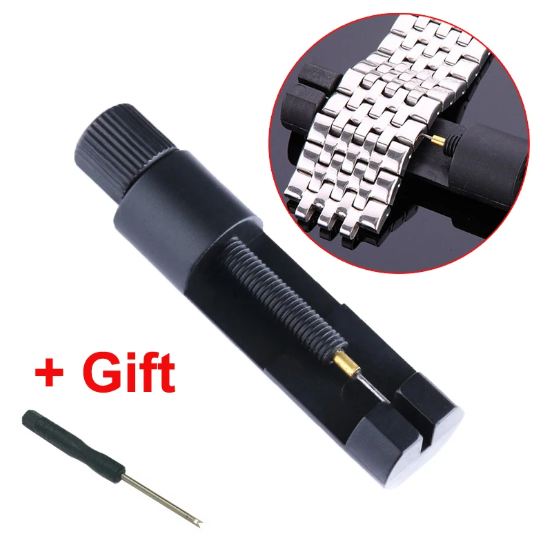 1 Pcs Watch Repair Tool Kit Case Opener Adjuster Pins Bracelet Link Watch Strap Band Remover Kit strap remover link accessories watch link for band slit strap bracelet chain pin remover adjuster repair tool with watch repair tool stainless steel watch part