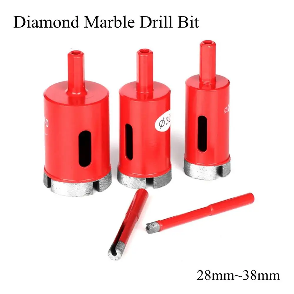 

28mm 30mm 32mm 35mm 38mm Marble Opener Diamond Core Hole Saw Drill Bit Set Cutter Granite Brick Tile Ceramic Concrete Drilling