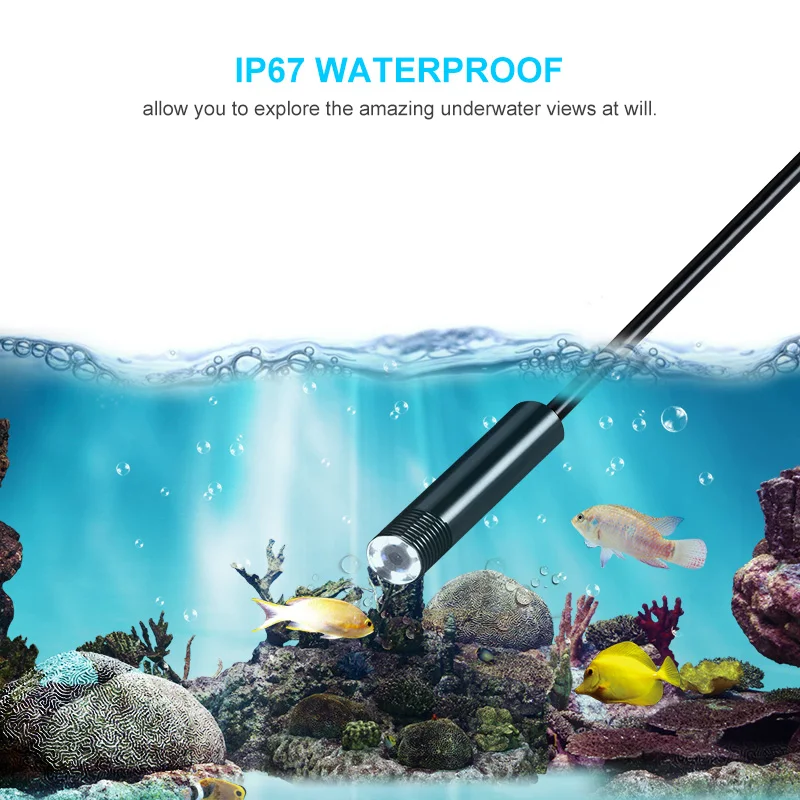 USB эндоскопическая камера объектив 7 мм миниатюрная Водонепроницаемая