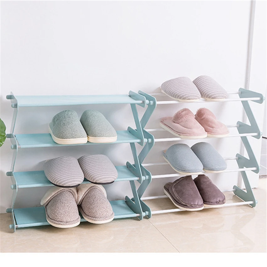 Многоуровневая стойка органайзер для обуви однотонные полки современный