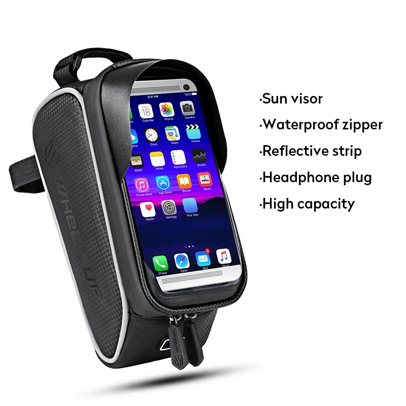

Bike Frame Bag Bike Phone Tube Bicycle Bags Cycling Waterproof Touch Screen Saddle Bag Bicycle Phone Holder Bike Accessories