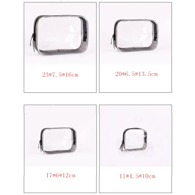 Прозрачная косметичка из ПВХ для женщин прозрачная сумочка на молнии органайзер