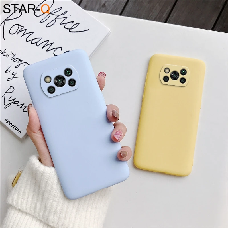 Candy Color Frosted Silicone Phone Case For Xiaomi Poco X3 Nfc F2 F3 Pro M3 global Matte Soft Tpu Back Cover Cases