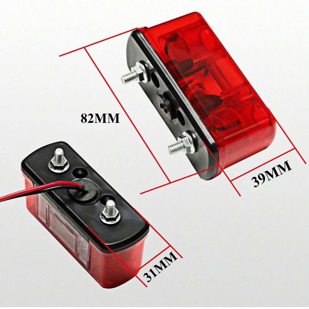 

1Pc 12v 24v Car Led License Number Plate Light Lamp Universal Led License Plate Car Truck Trailer Lorry Rear Tail Light 4SMD LED