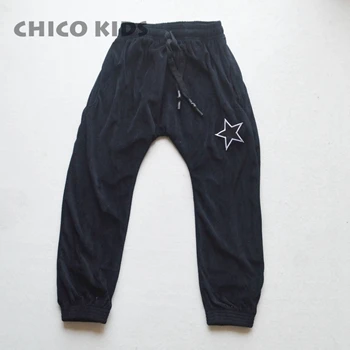 black em pant Детская осенне-Весенняя махровая хлопковая рабочая одежда с большим карманом для мальчиков и девочек хлопковые поддельные штаны из двух предметов детские узкие джинсовые штаны - Цвет: black em pant