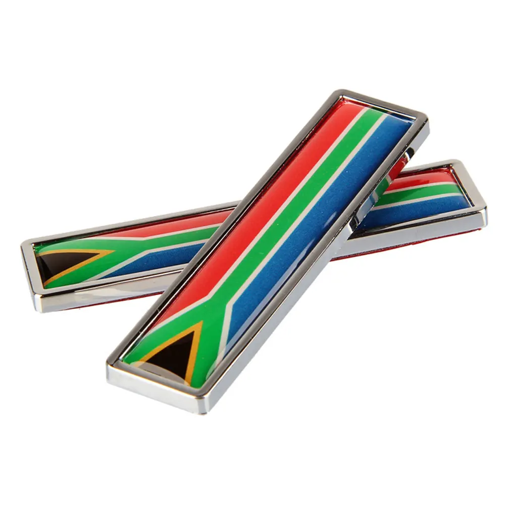 1 пара национальный флаг Южной Африки горячие металлические наклейки