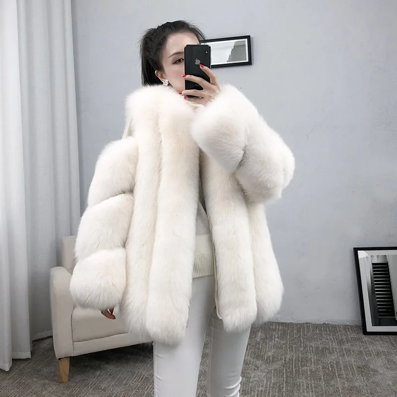 fur coat real fur fox fur coat winter ladies and women real fox fur coat detachable real fur coat 2020 hot sell