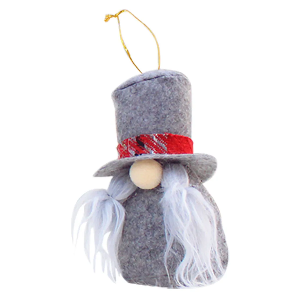 2020 Новый рождественский кулон белая борода безлицевая кукла розовый Санта Клаус