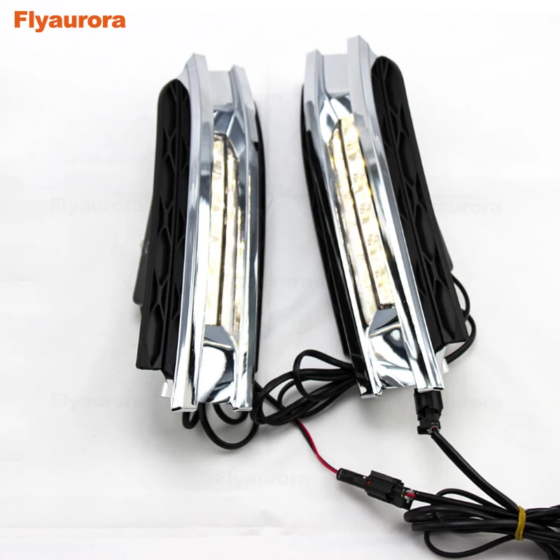 2*6 светодиодов 12 В Автомобильные дневные ходовые огсветильник сигнасветильник