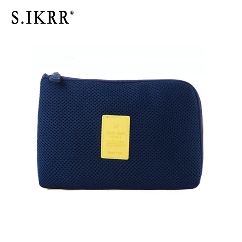 Style2-Navy blue S. IKRR Женская портативная дорожная сумка, упаковка кубиков, многофункциональные аксессуары, Цифровое зарядное устройство, органайзер, маленькая сумка, многоцветная - Цвет: Style2-Navy blue