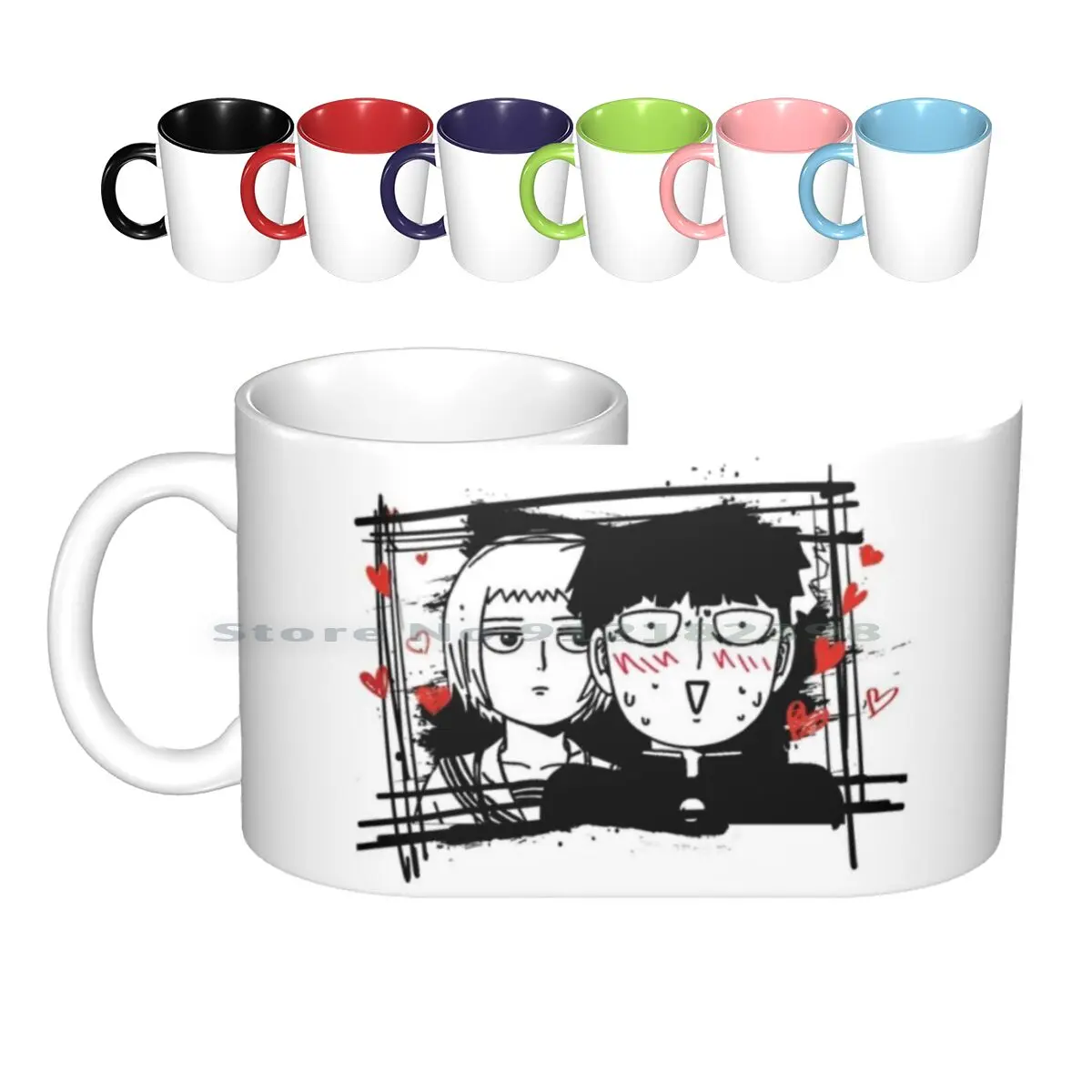 

Моб и такан цубоми-моб психос 100, Забавный дизайн, керамические кружки, кофейные чашки, кружка для молока, чая, моб психос 100, моб психомоб