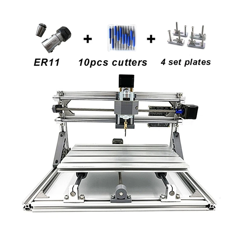 DIY мини лазерный гравировальный станок с ЧПУ 2500 мвт CNC 1610 PRO с 500 МВт Pcb фрезерный станок с GRBL управлением