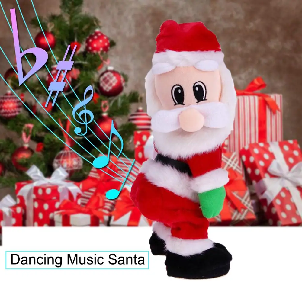 

"Musical Electric Twerk Singing Dancing Santa Clause Hip Shake Figure Twisted Hip Toys New 2020 Christmas Year 14 Inch Set Type"