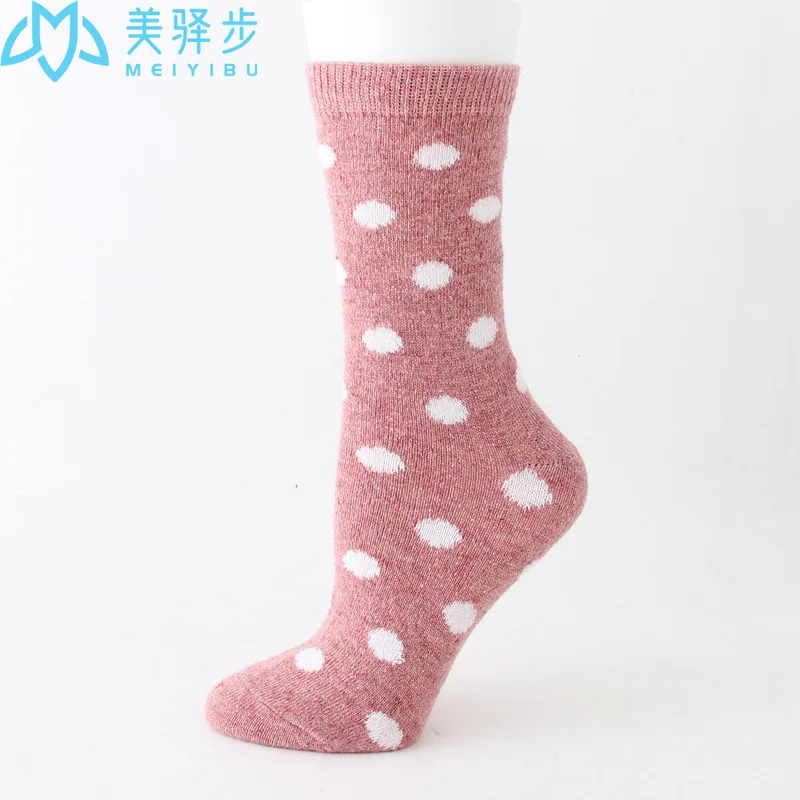 12 Pairs Per Set Winter Thickened Wool Socks Hot Sale Warm Women's Wool Socks Dot Socks Factory