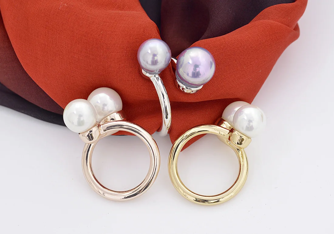 Модная простая высококачественная брошь на шарф с жемчугом из сплава цвета