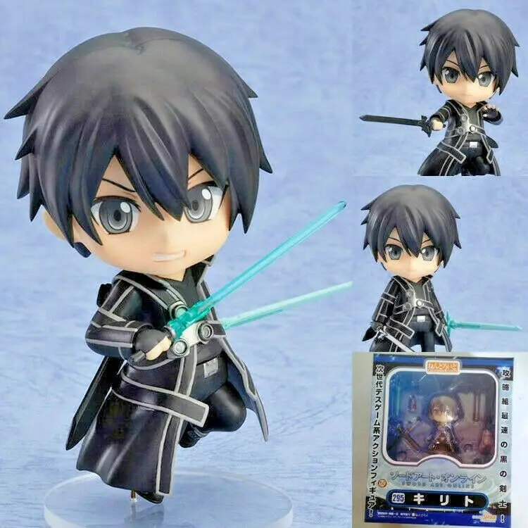 

Меч искусство онлайн ПВХ экшн-фигурка Kirito #295 Модель Игрушка Аниме коробка