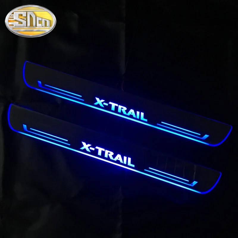 Световая педаль SNCN Автомобильный светодиодный дверной порог для Nissan X-trail T32 2013-2020