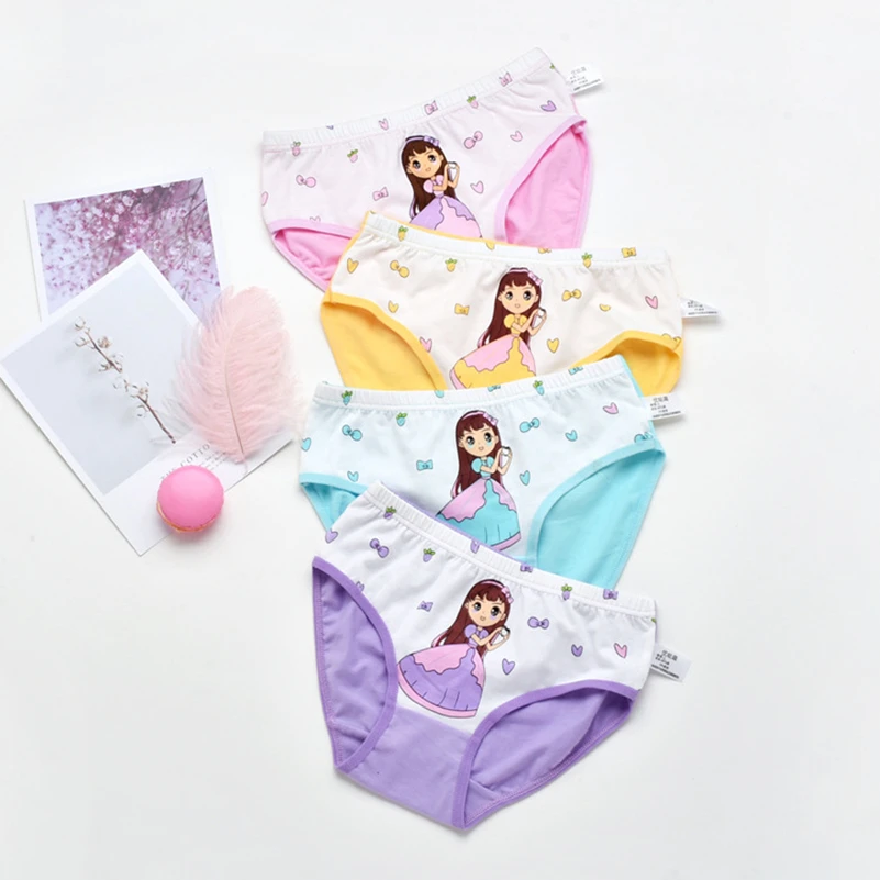 

2pcs/lot fashion lovely cartoon panties Girl Underwear kids panties girls' briefs female child underwear children clothing baby